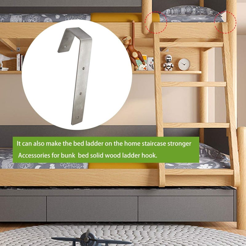 GoldPaddy Bunk Bed Ladder Hooks  Hook Hardware Heavy Duty Hook Brackets for Bed Decoration Tool Inside Width 1.6 -2.3  x Length 6.3  Pack of 2 - Image 3
